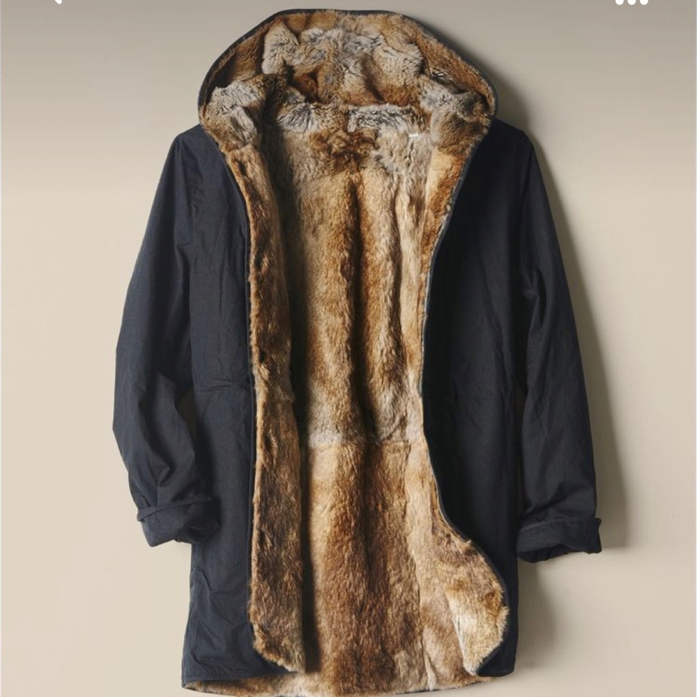 ISO Billy Reid waxed rabbit Camden parka